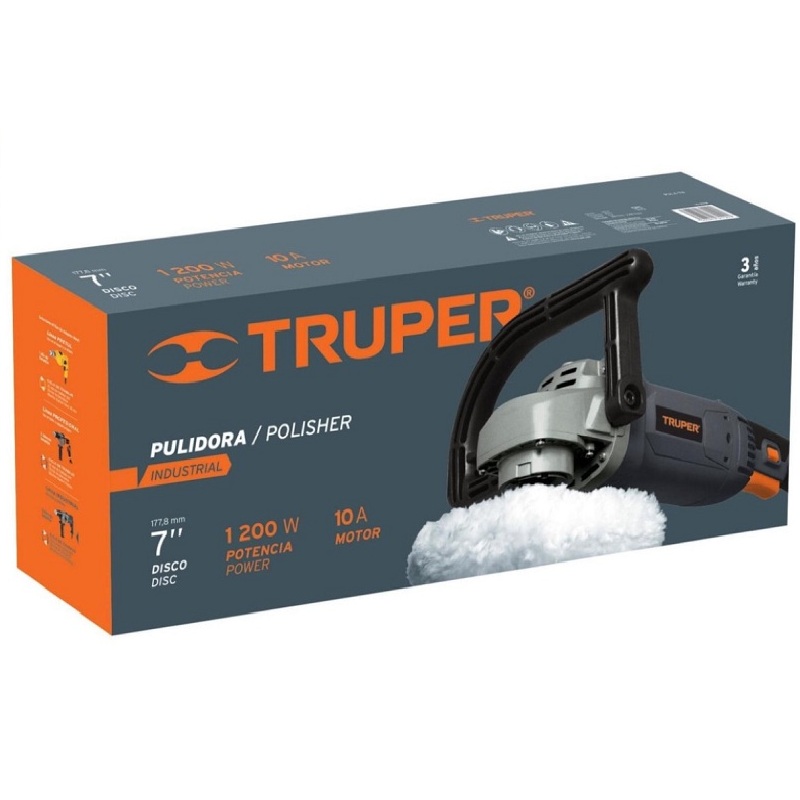 Pulidora Auto Ind. 7' 1200 W Var. Truper 16673
