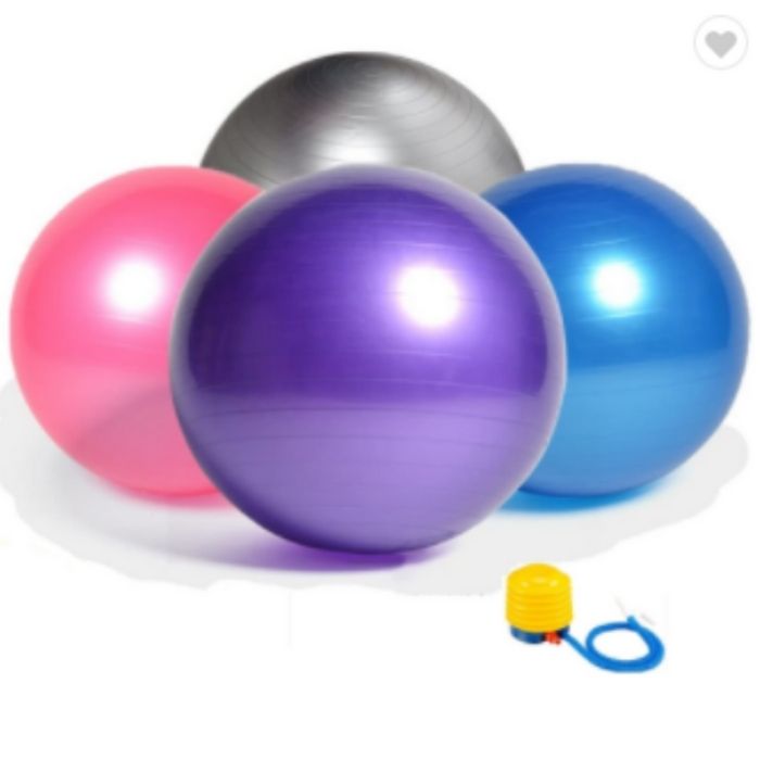 Pelota Yoga/fitness/pilates 65cm Varios Colores Con Inflador ROJA