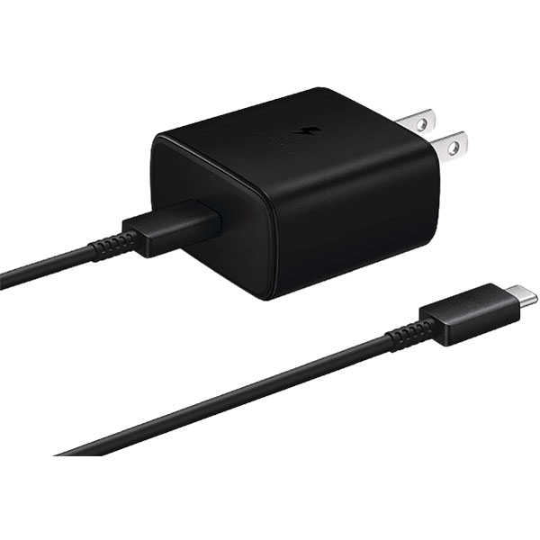 Cargador 45w Samsung Carga Rápida Tipo C Cubo+cable Negro