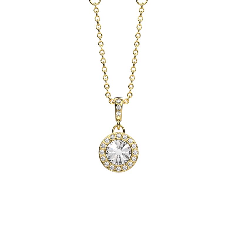 Collar para Mujer con Cristal Fino Europeo Rosetti, Bañado en Oro 14k- Collar Elegante y Brillante-Collares de Mujer de Moda- Joyería para Mujer de Moda- Regalo especial
