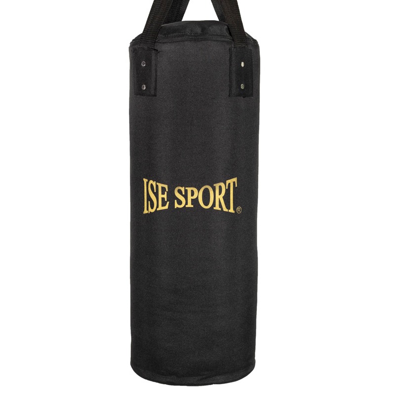 COSTAL DE BOX PROFESIONAL ISE SPORT 1 METRO DE ALTO RELLENO DE VIRUTA Y TRAPO COLOR NEGRO GUANTES 10 ONZAS GRATIS