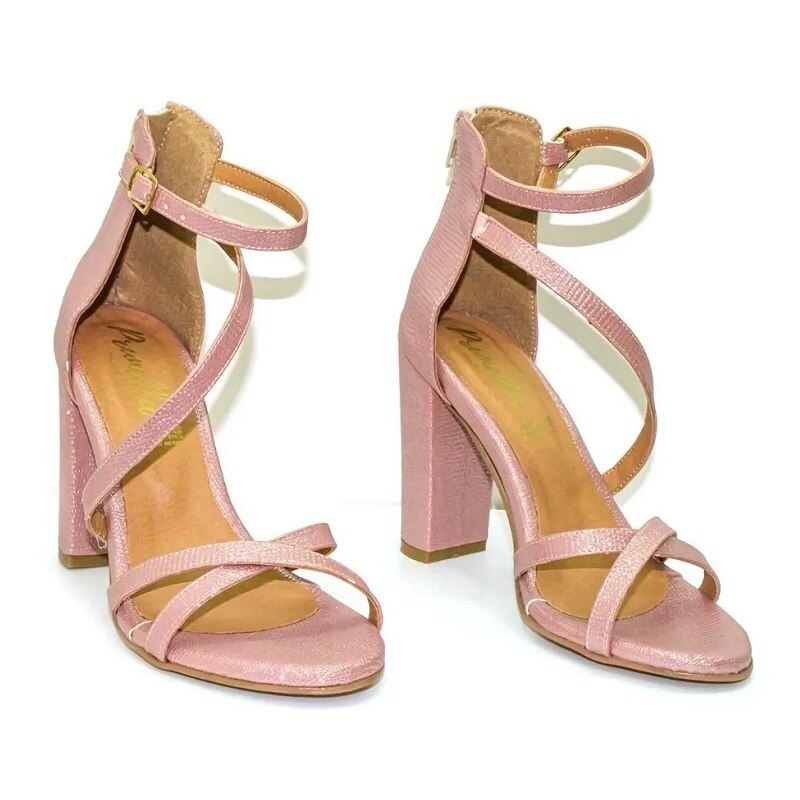 Sandalias Zapatos Mujer Tacon Zapatillas Plataforma 142 /z Rosa