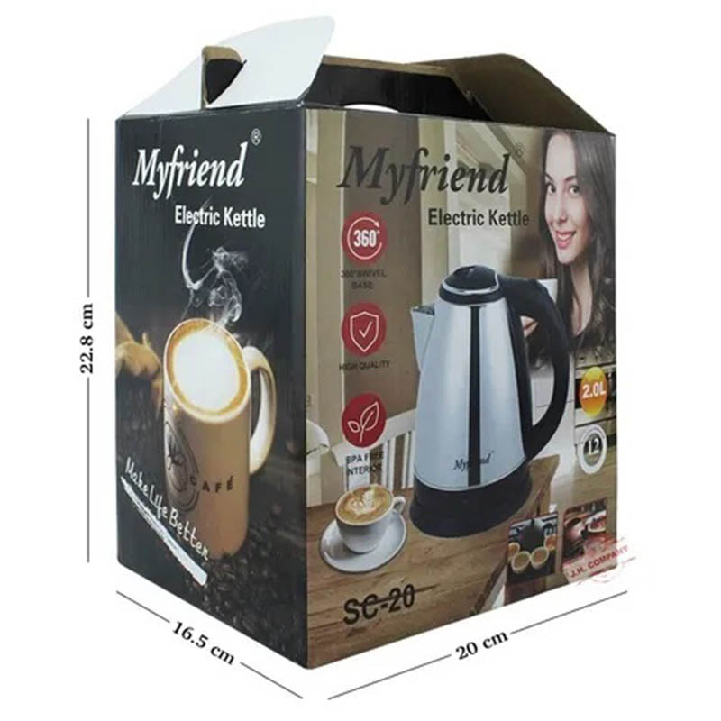 Tetera Cafetera Electrica Scarlett 2 Litros Inoxidable