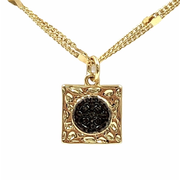 Collar en Chapa de Oro de 14K con Perlas y Hermoso dije - Mancini Joyas