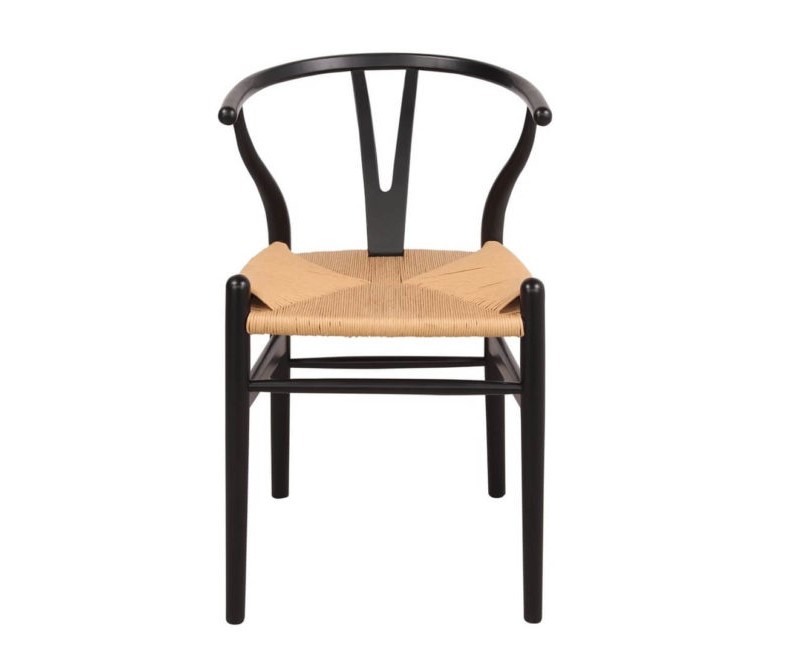 2 PACK SILLA WISHBONE STYLE NEGRA