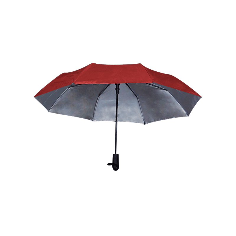 Paraguas Semiautomático Interior Filtro FPS Textil Rojo Liso 