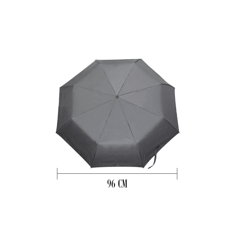Paraguas Semiautomático Interior Filtro FPS Textil Gris Liso
