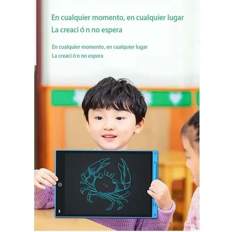 Pizarrón Mágico Gigante Lcd 12 Pulgadas Tipo Tablet Dibujar, Escribir, Pluma AZUL