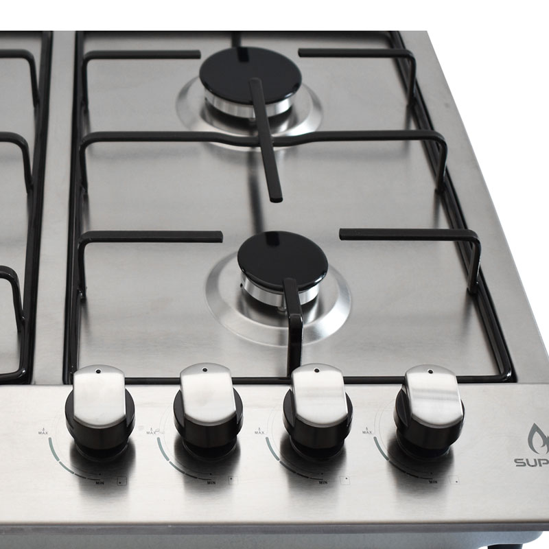 Parrilla para gas lp SUPRA NOVA STEEL parrilla empotrable con cubierta y cuerpo de acero inoxidable de 4 quemadores