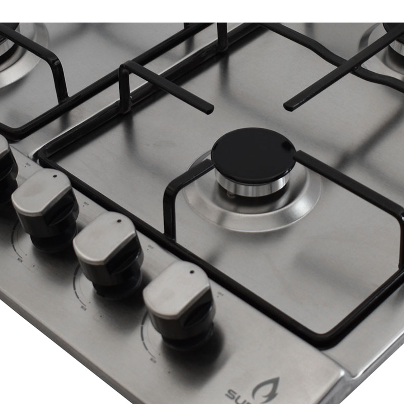 Parrilla para gas lp SUPRA NOVA STEEL parrilla empotrable con cubierta y cuerpo de acero inoxidable de 4 quemadores