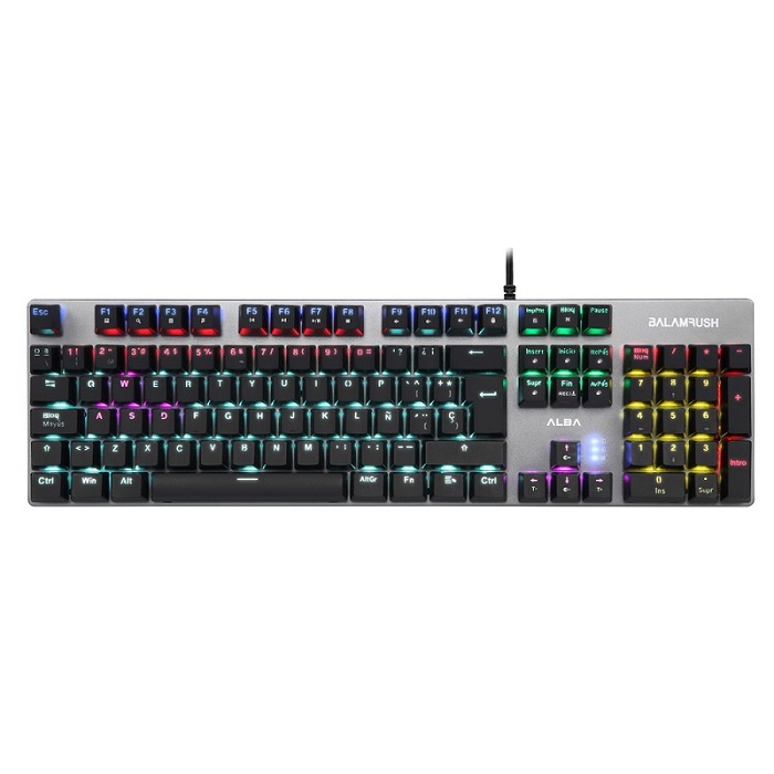 Teclado Gamer Mecánico Balam Rush Alba Metalico Rgb Español