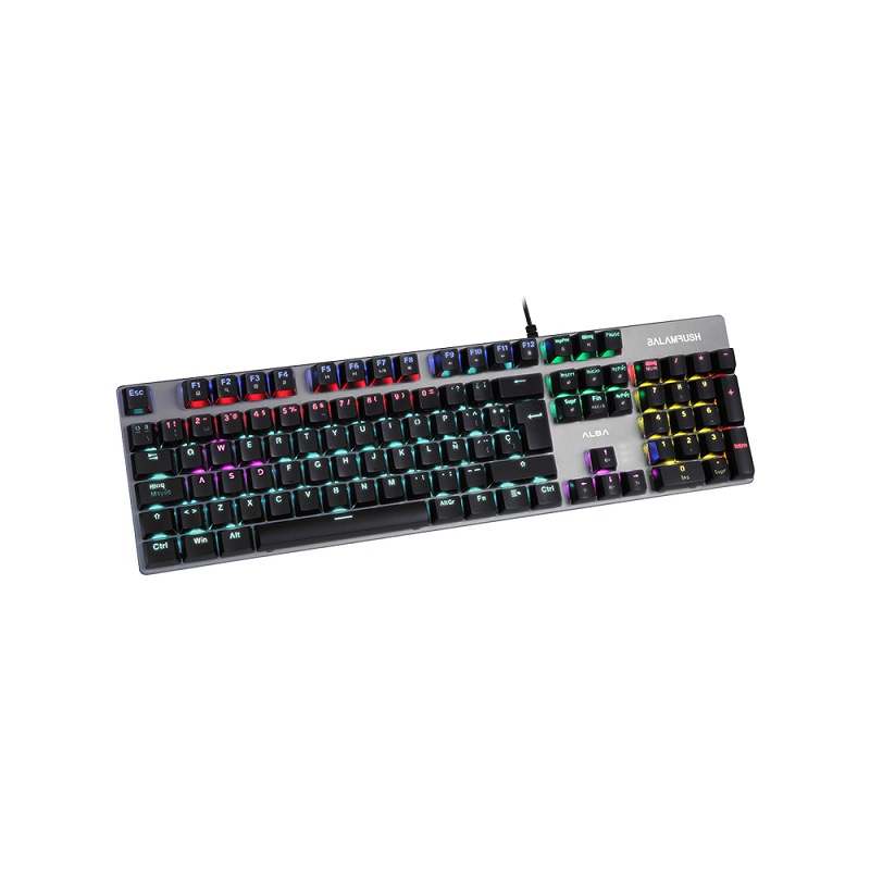 Teclado Gamer Mecánico Balam Rush Alba Metalico Rgb Español