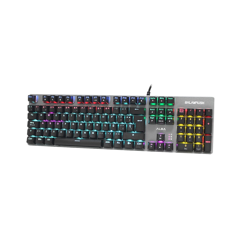 Teclado Gamer Mecánico Balam Rush Alba Metalico Rgb Español