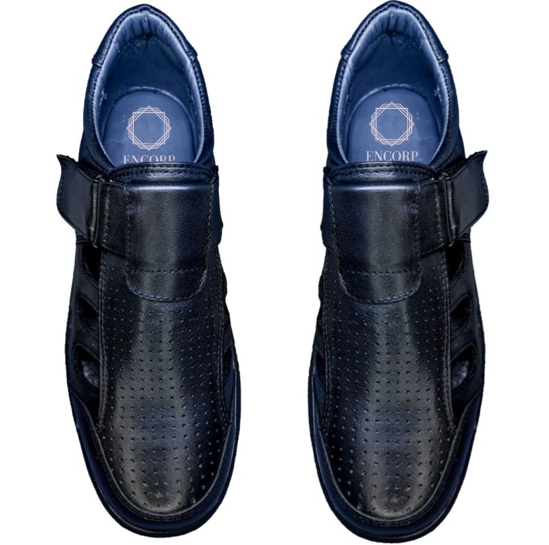 Huarache Negro Especial Pie Delicado Piel Borrego Hombre.