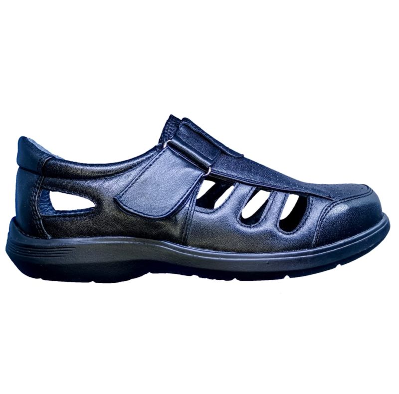 Huarache Negro Especial Pie Delicado Piel Borrego Hombre.