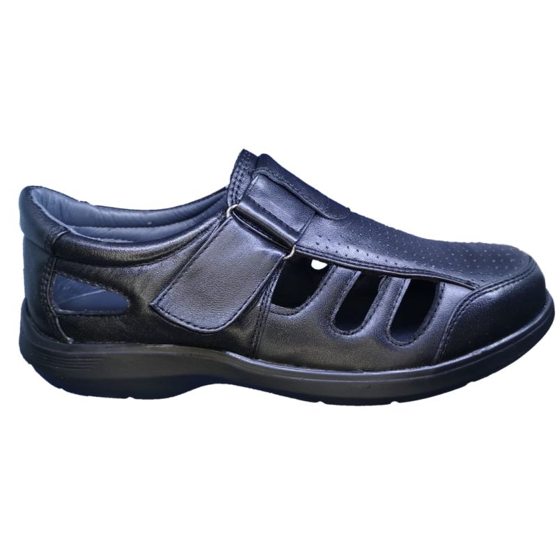 Huarache Negro Especial Pie Delicado Piel Borrego Hombre.