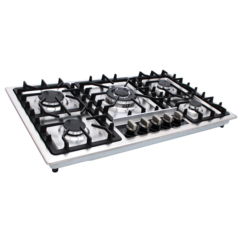 Parrilla de gas empotrable de 5 quemadores SUPRA 5Q-ES-87 parrilla a gas de 87cm con cubierta de acero inoxidable