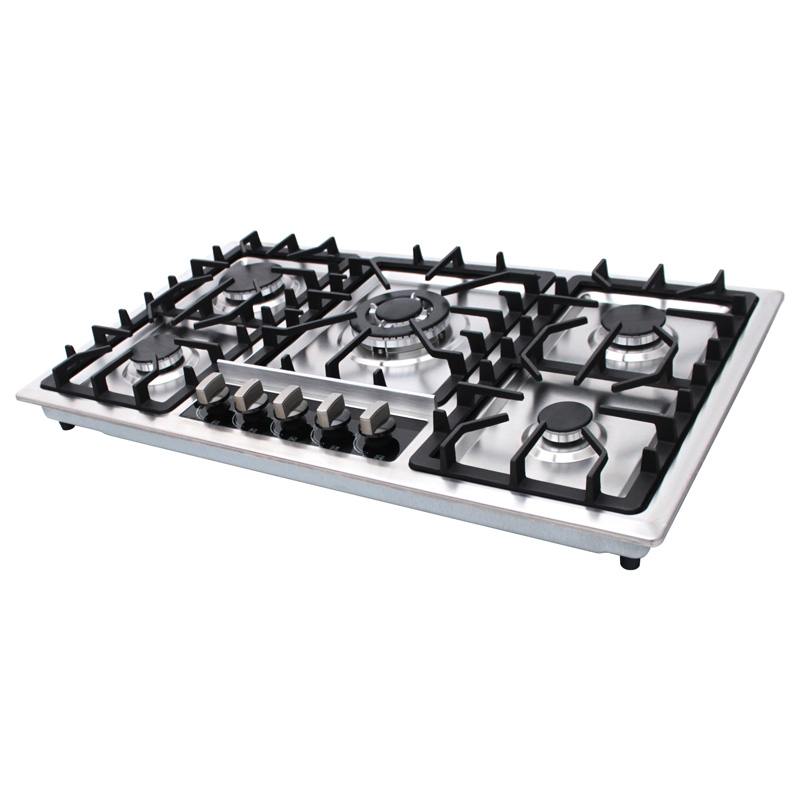 Parrilla de gas empotrable de 5 quemadores SUPRA 5Q-ES-87 parrilla a gas de 87cm con cubierta de acero inoxidable