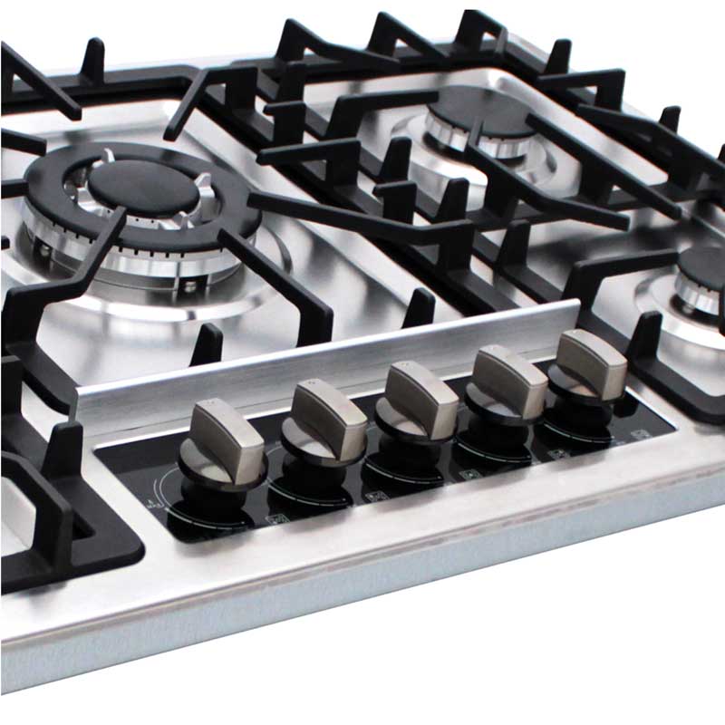 Parrilla de gas empotrable de 5 quemadores SUPRA 5Q-ES-87 parrilla a gas de 87cm con cubierta de acero inoxidable