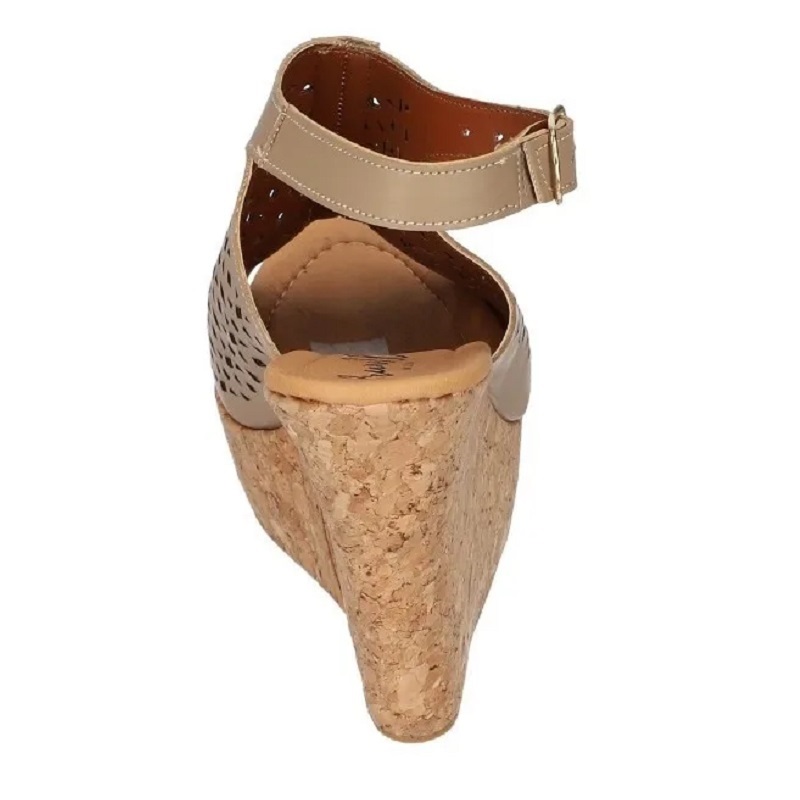 Sandalias Zapatos Mujer Tacon Zapatillas Plataforma 156 /z Beige