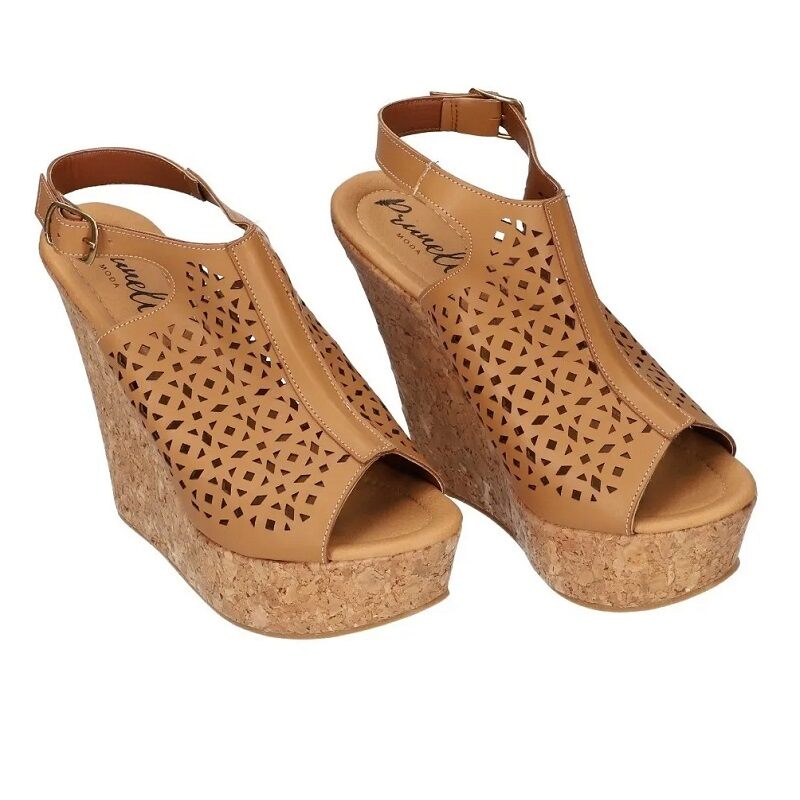 Sandalias Zapatos Mujer Tacon Zapatillas Plataforma 157 /z Marron