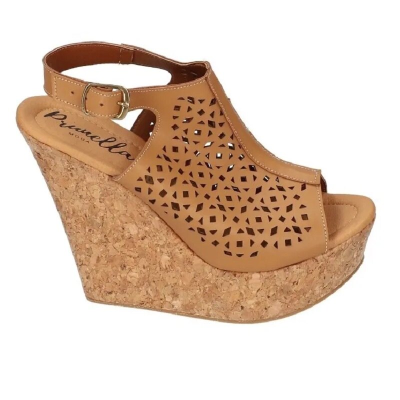 Sandalias Zapatos Mujer Tacon Zapatillas Plataforma 157 /z Marron