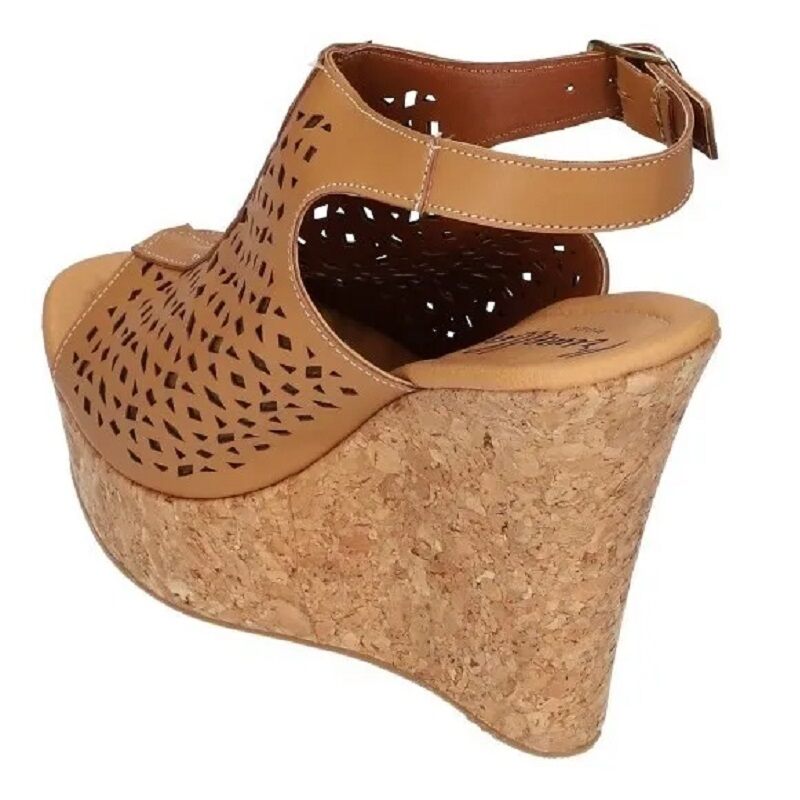 Sandalias Zapatos Mujer Tacon Zapatillas Plataforma 157 /z Marron