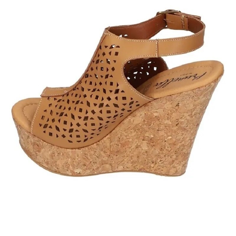 Sandalias Zapatos Mujer Tacon Zapatillas Plataforma 157 /z Marron