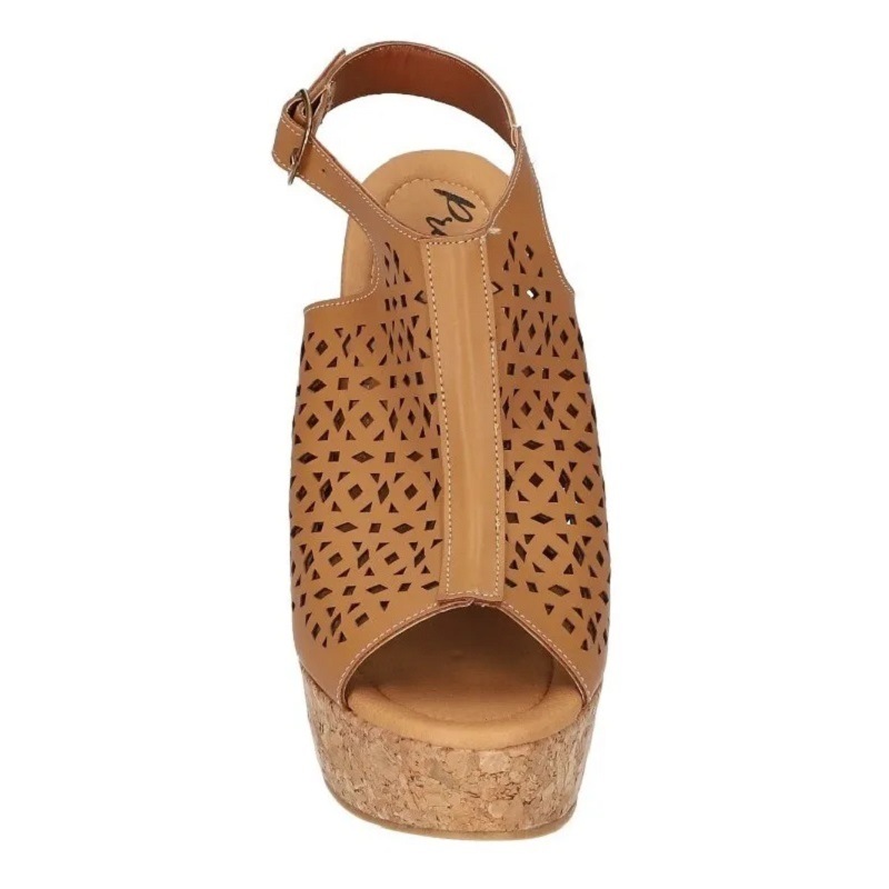 Sandalias Zapatos Mujer Tacon Zapatillas Plataforma 157 /z Marron