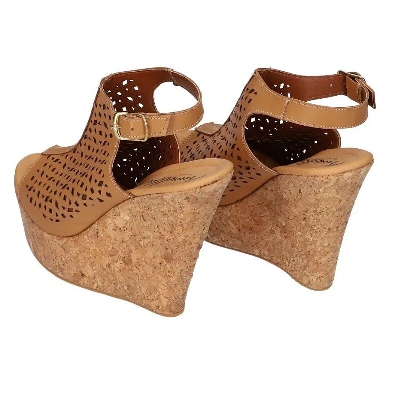 Sandalias Zapatos Mujer Tacon Zapatillas Plataforma 157 /z Marron