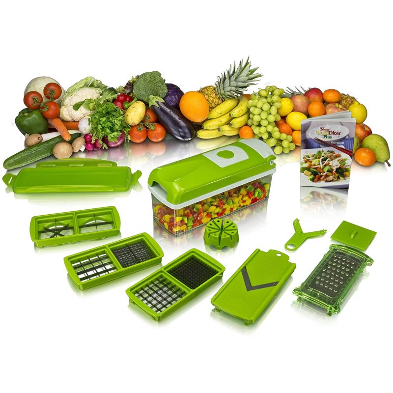 Kit Cortador Rallador de Frutas y Verduras