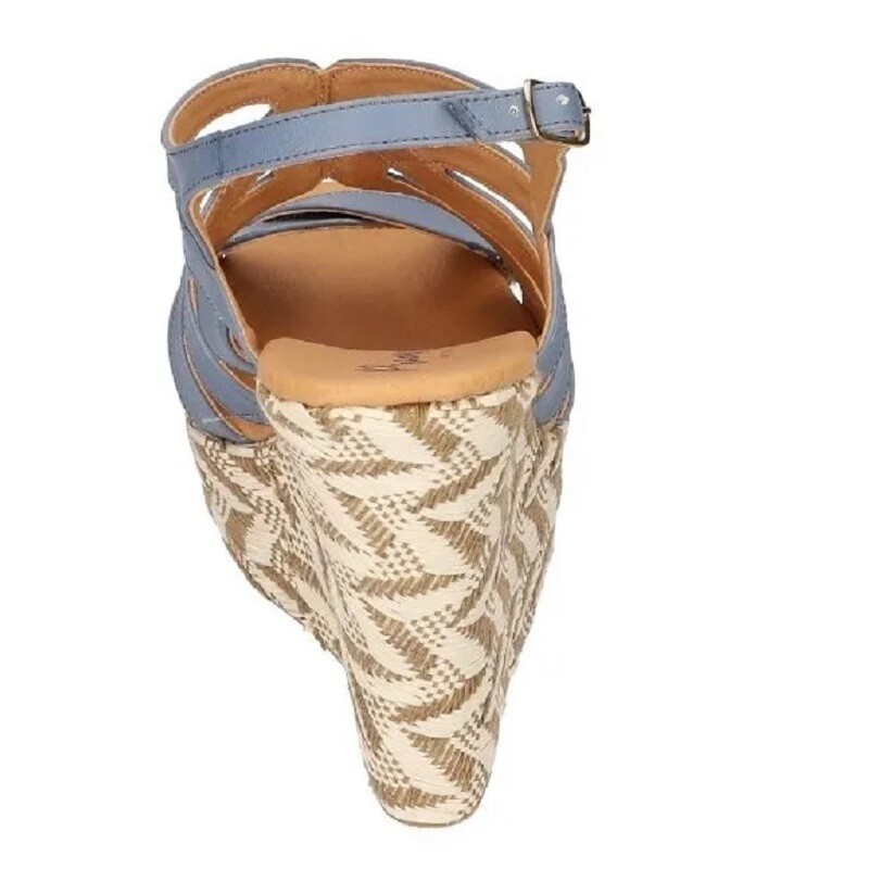 Sandalias Zapatos Mujer Tacon Zapatillas Plataforma 163 /z Azul