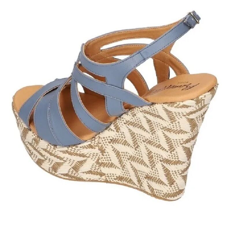 Sandalias Zapatos Mujer Tacon Zapatillas Plataforma 163 /z Azul