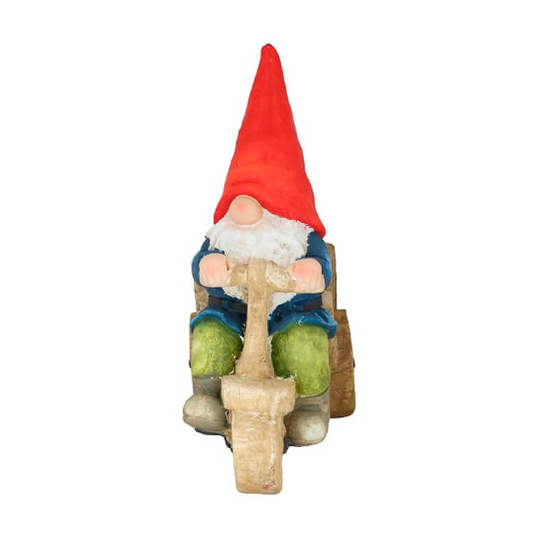 Duende En Triciclo Figura Decorativa Hogar