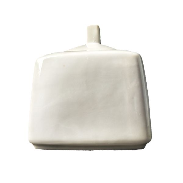 Azucarera Cuadrada De Porcelana Blanca