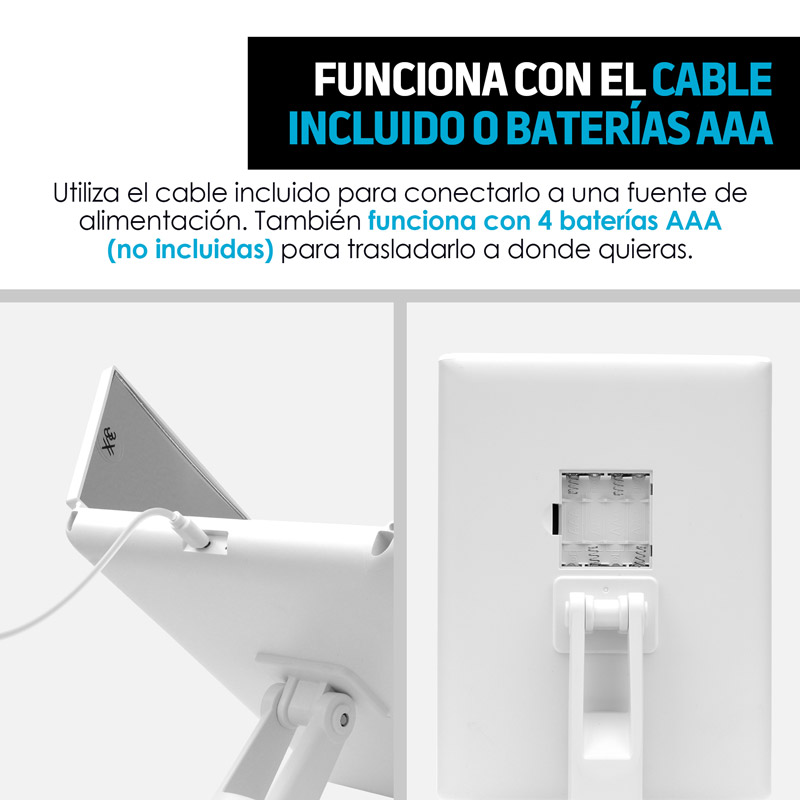 Espejo para Maquillaje con Aumentos y Luz LED Ajustable Redlemon