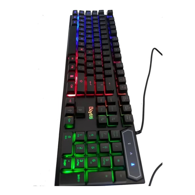 Kit Teclado Mouse Gamer Rgb Alambrico Led Multimedia