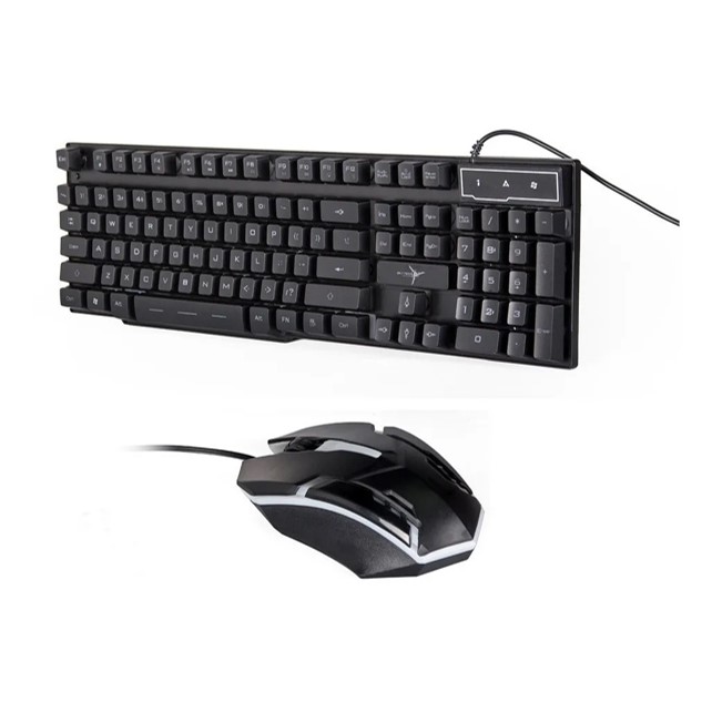 Kit Teclado Mouse Gamer Rgb Alambrico Led Multimedia
