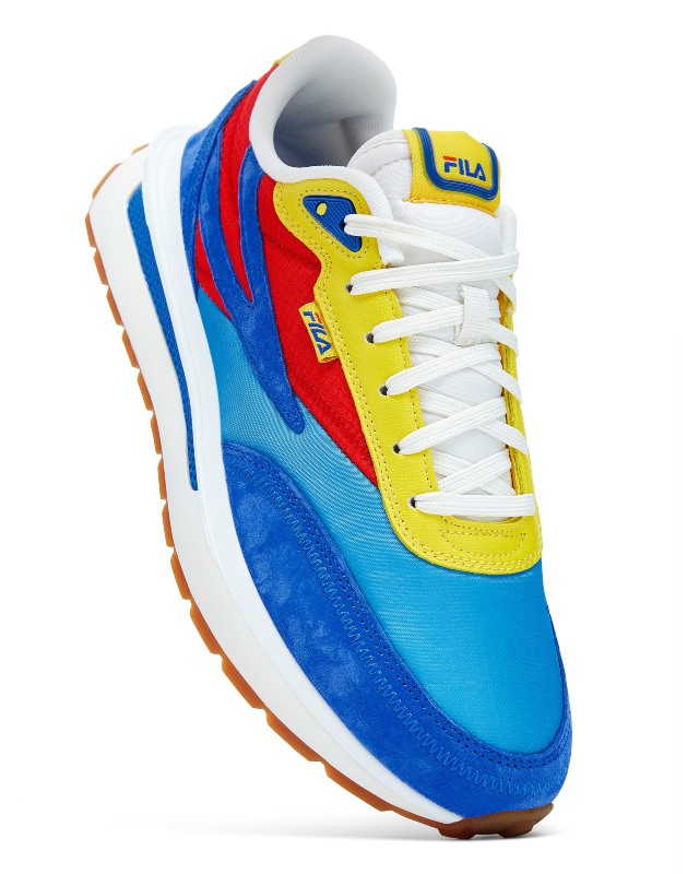 TENIS ORIGINAL FILA RENNO AZUL ROJO AMARILLO HOMBRE 1CM01280-431