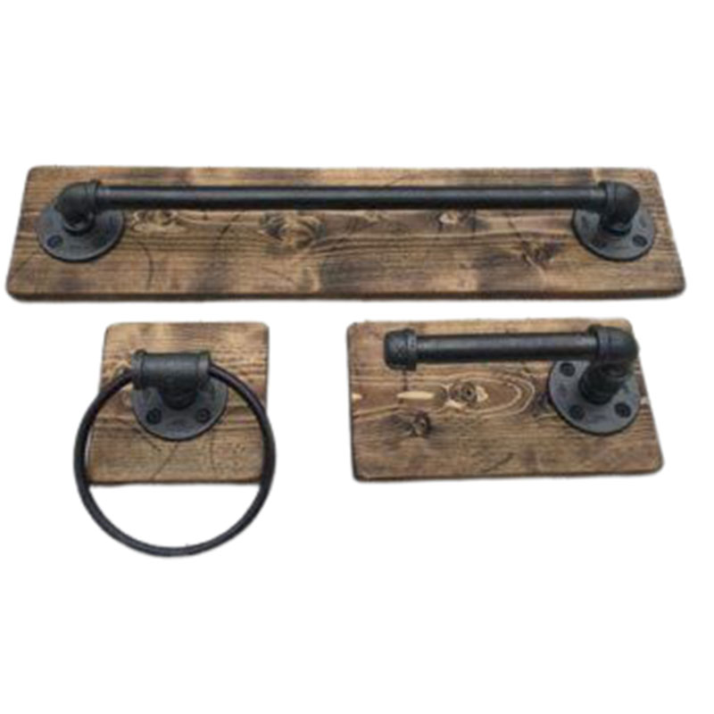 Juego De Accesorio Para Baño Vintage Industrial. 3 Pzas