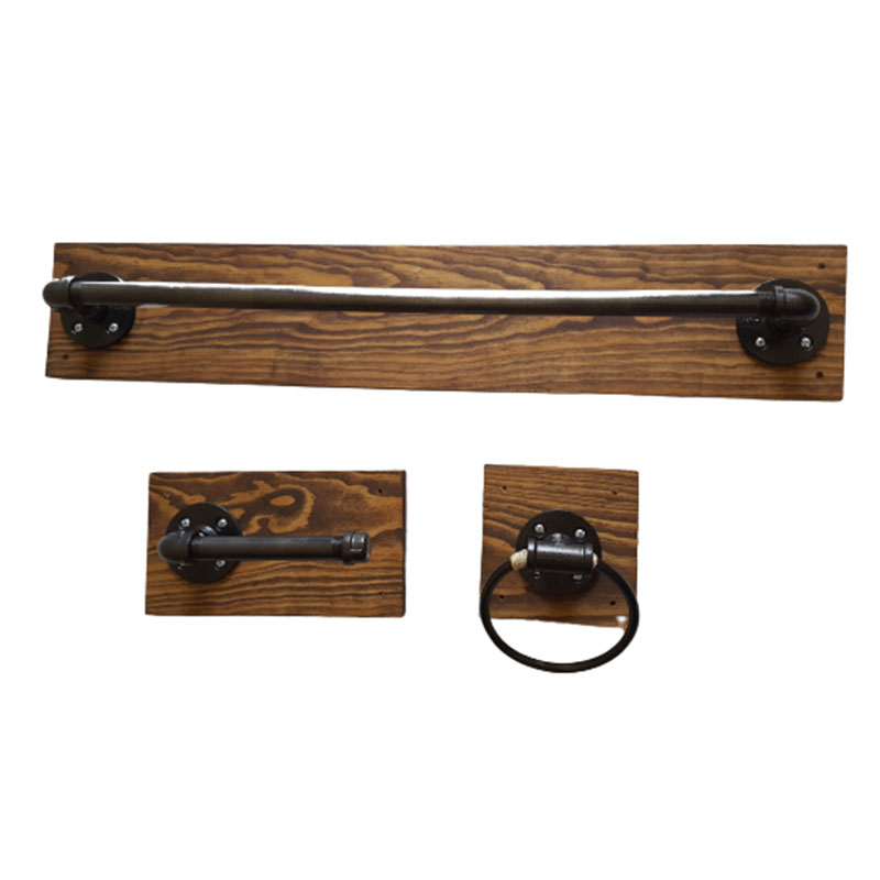 Juego De Accesorio Para Baño Vintage Industrial. 3 Pzas