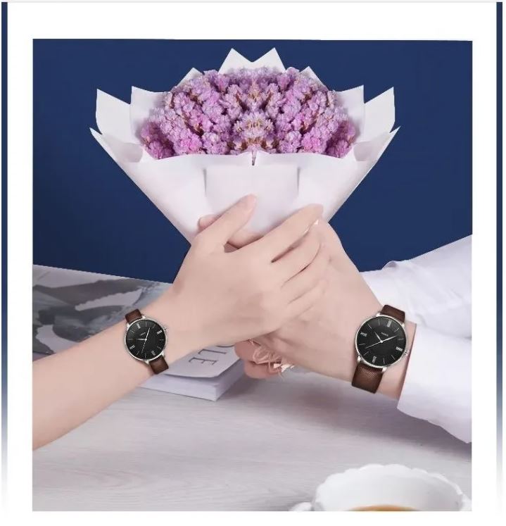 Relojes Duo De Pareja Novios Para Hombre Y Mujer Yazole D530 Café