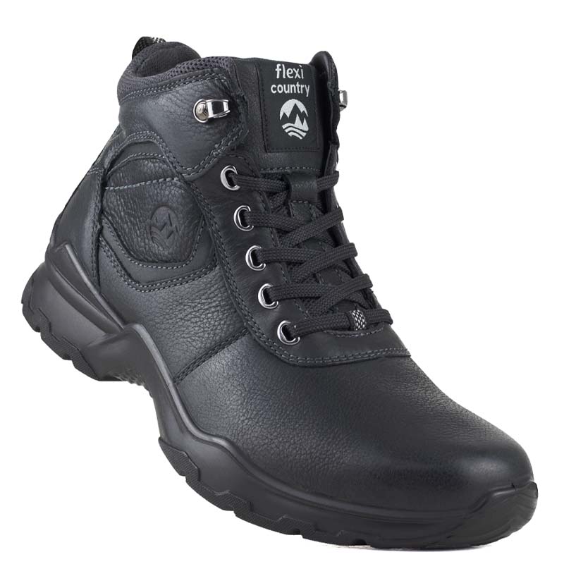 BOTAS DE HOMBRE COMODAS FLEXI COUNTRY 77802 NEGRO 100% ORIGINALES