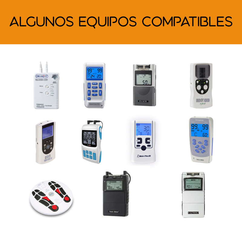 Set de 4 Electrodos Parches Pads Almohadillas Compatible Con Equipos TENS Caretec Besmed Dr. Ho's Globus EMS KWD 808 Intensity, Everyway, Roovjoy