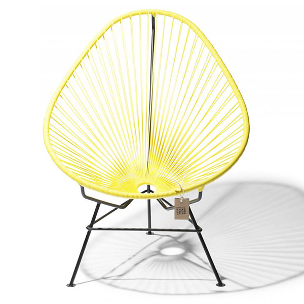 Silla Acapulco Original Amarillo Canario De Acero Y Pvc - Alta Calidad