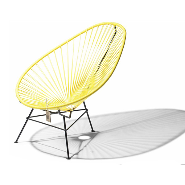 Silla Acapulco Original Amarillo Canario De Acero Y Pvc - Alta Calidad