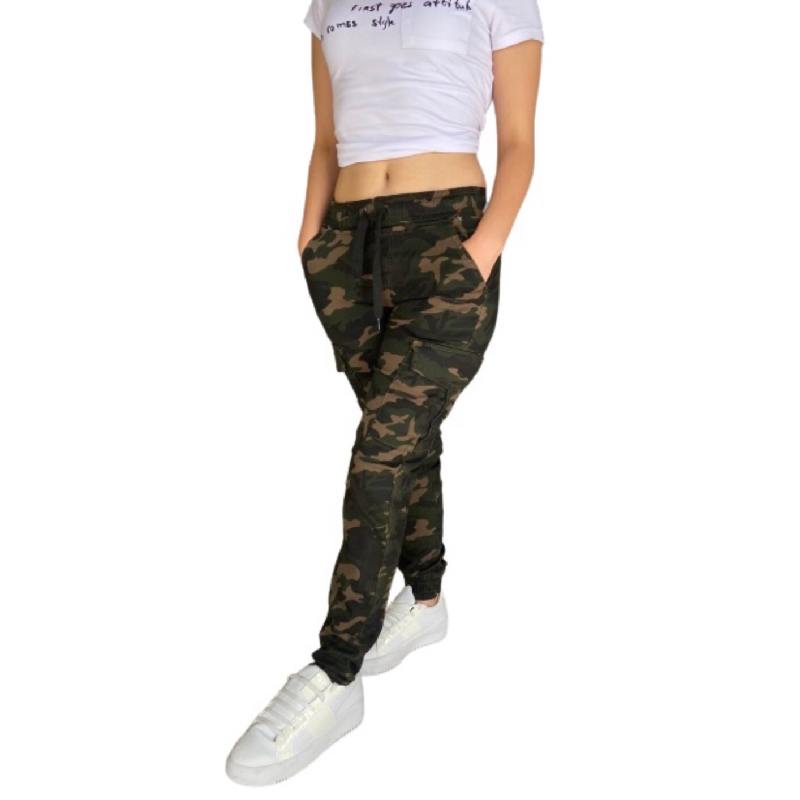 Pantalon Jogger Cargo Dama Estampado Camuflaje