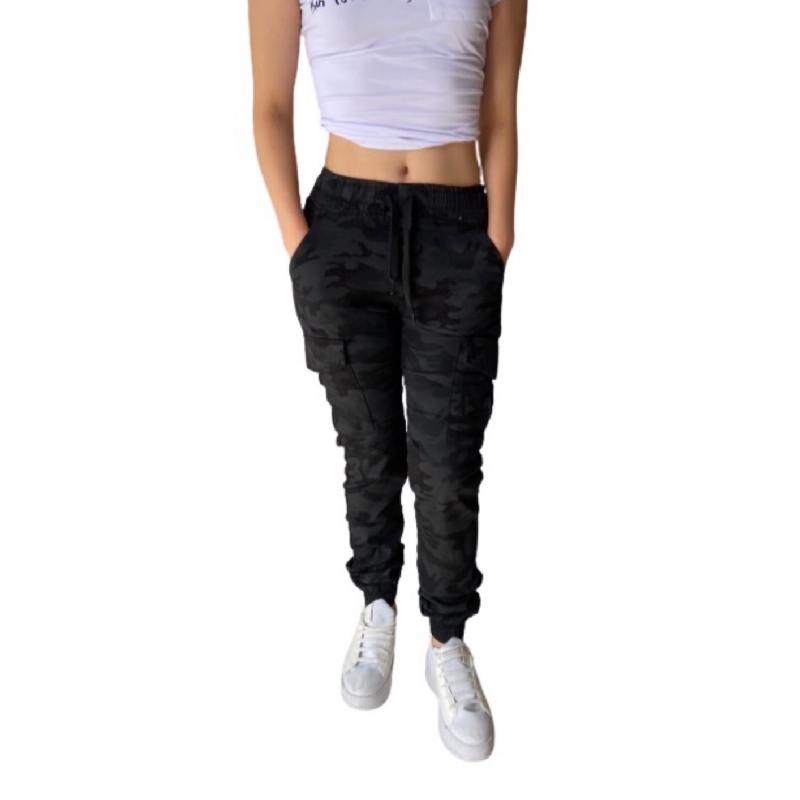 Pantalon Jogger Cargo Dama Estampado Camuflaje