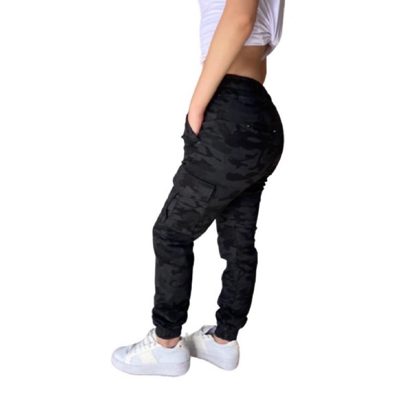 Pantalon Jogger Cargo Dama Estampado Camuflaje