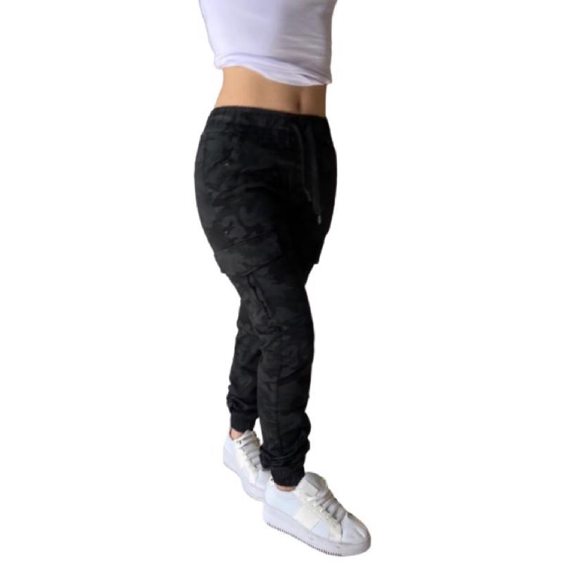 Pantalon Jogger Cargo Dama Estampado Camuflaje